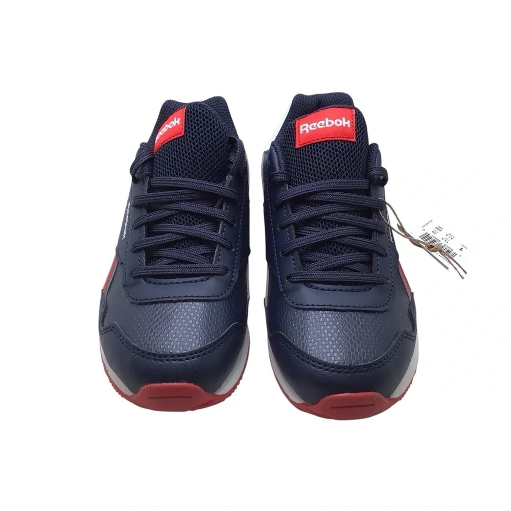 Reebok Royal CL Jog 3.0 Kids Sneakers Size 1 Navy Red White Retro Runner NIB